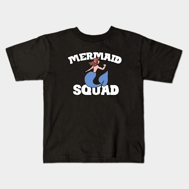 Mermaid Squad Kids T-Shirt by bubbsnugg